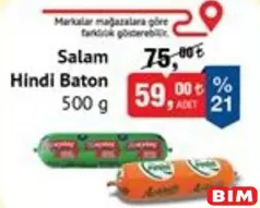 SALAM HİNDİ BATON 500 G SALAM HİNDİ BATON 500 G